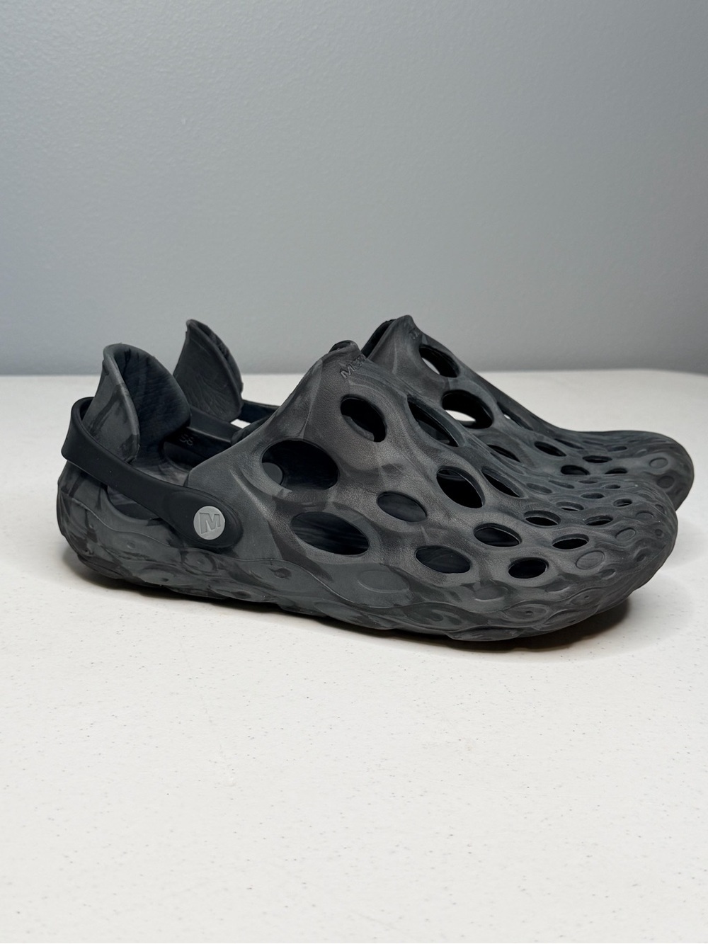 Merrell Hydro Moc Black Marble Water Shoes Clogs Gorpcore Trail Techwear Sz 8